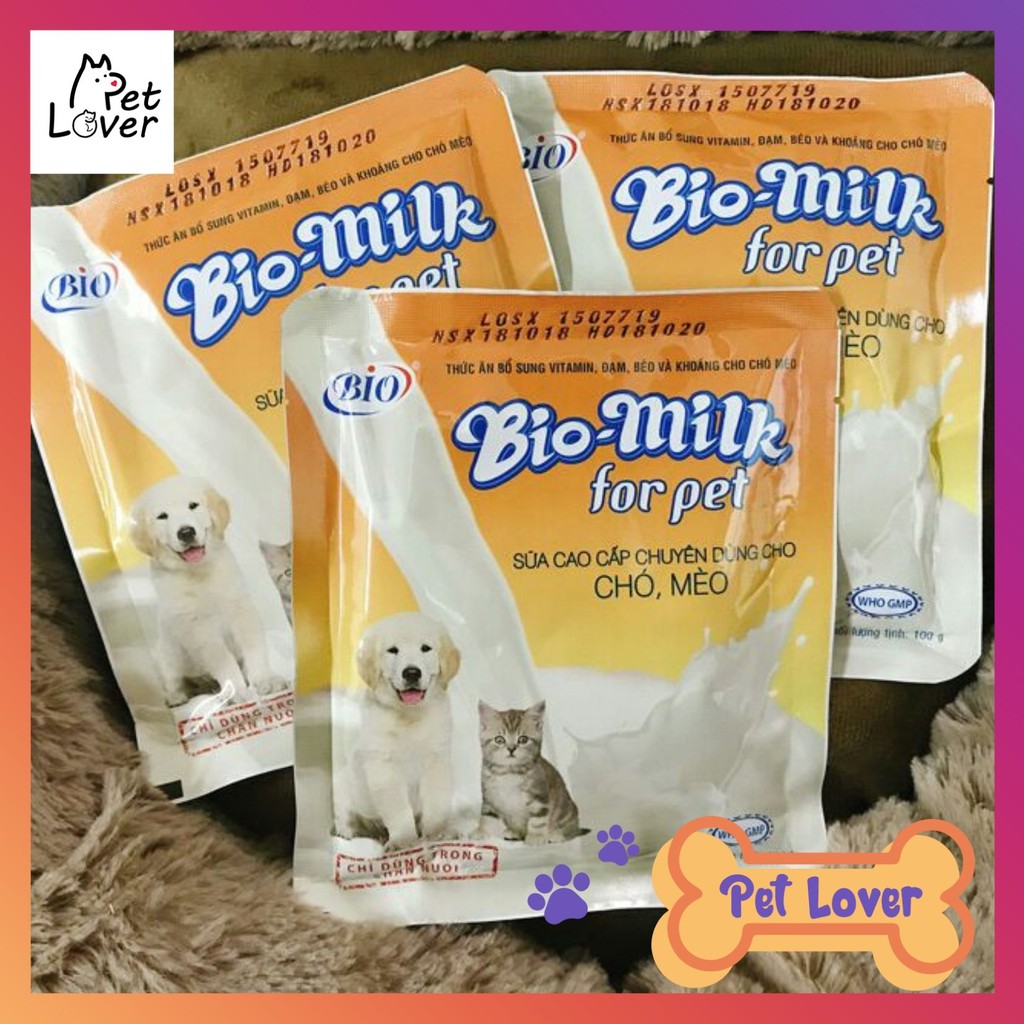 FREESHIP] Sữa Bột Cung Cấp Vitamin Đạm Béo Và Khoáng Cho Chó Mèo Bio Milk  For
