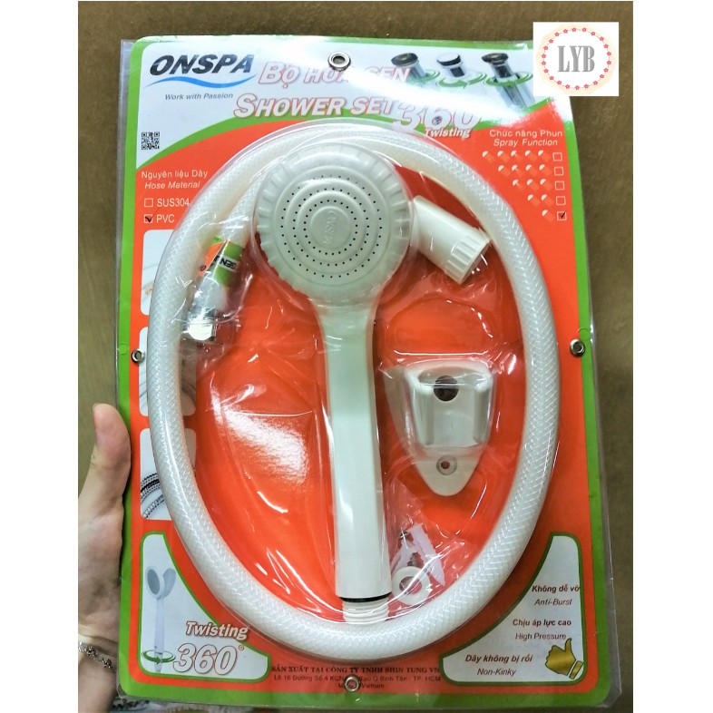 Bộ vòi sen tắm nhựa bền chắc ONSPA