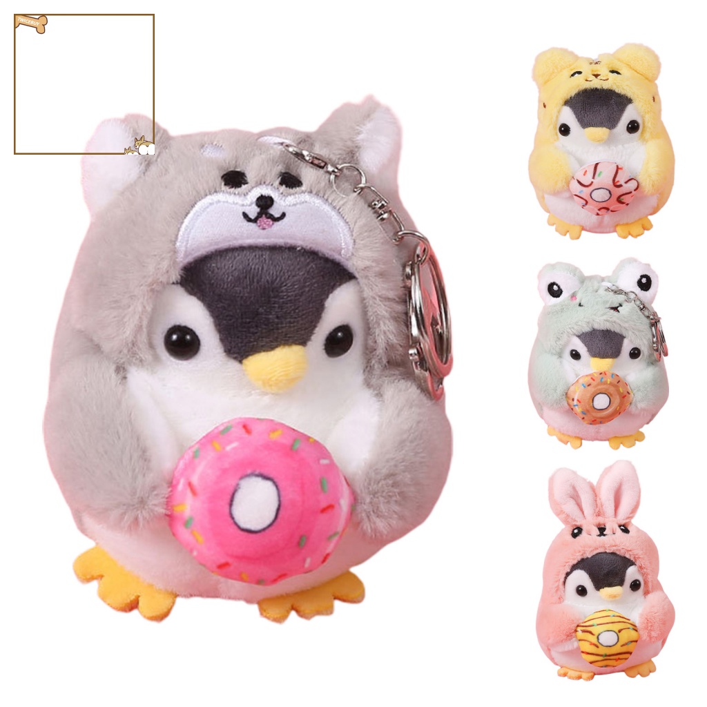 Móc Khóa Hình Chim Cánh Cụt Nhồi Bông Dễ Thương