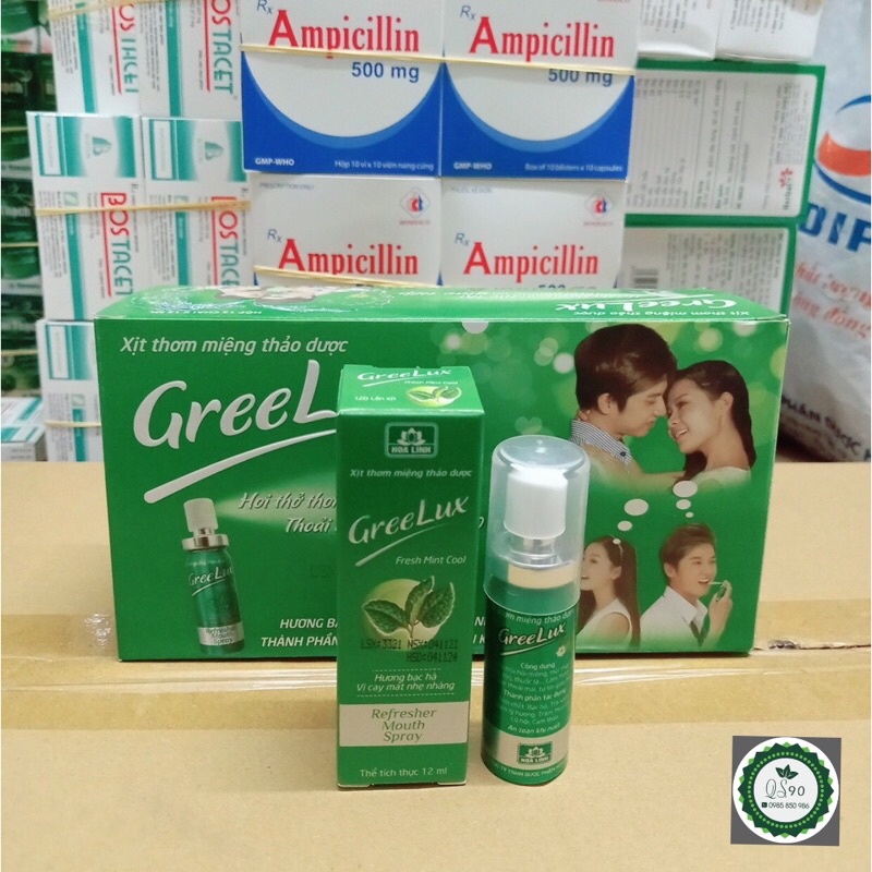Xịt Thơm Miệng Thảo Duợc GreeLux hương bạc hà/1 chai 12ml