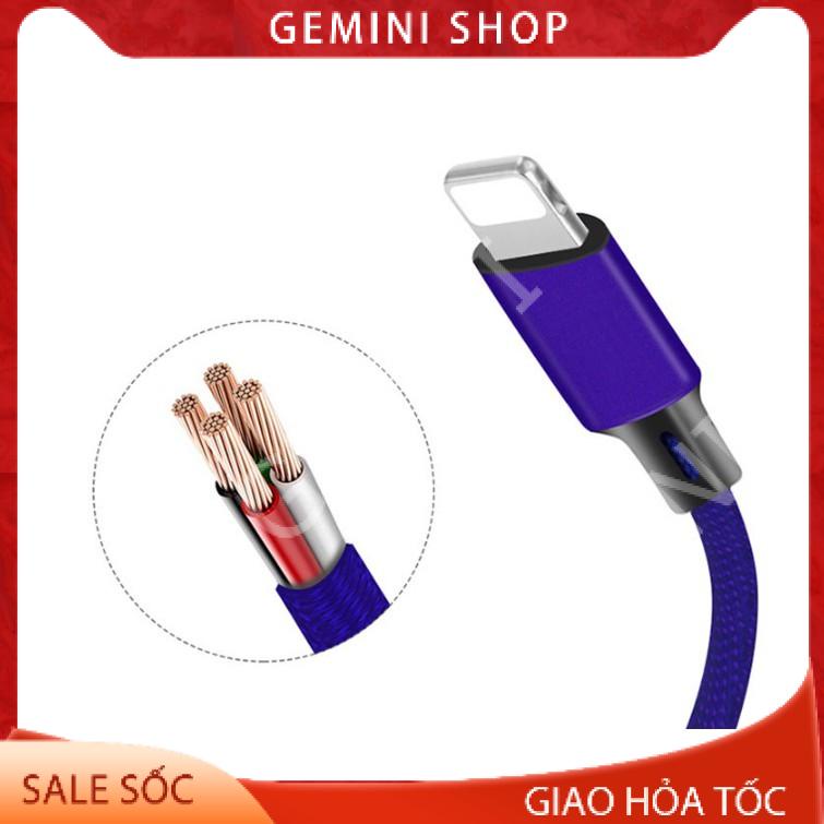 (Giá sỉ) Dây sạc điện thoại đa năng 3 đầu Lightning – Type C – Micro USB mẫu 2