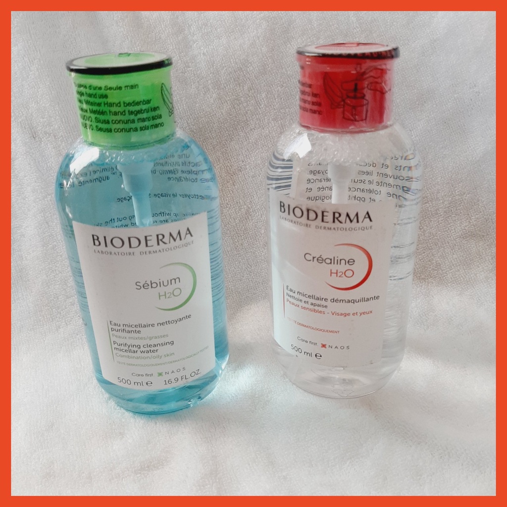 Nước Tẩy Trang BIODERMA H2O Xanh, Hồng 500ML Chính Hãng