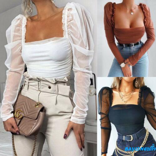 Bodysuit Tay Dài Phối Lưới Xuyên Thấu Quyến Rũ Cho Nữ