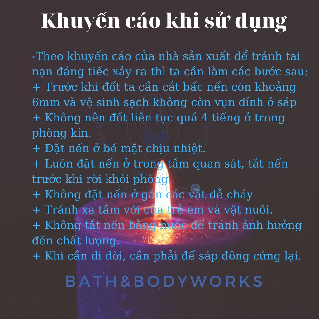 ( Có quà tặng) 3-Wicked Candle Nến thơm 3 bấc Bath And Body Works Thơm phòng, thư giãn sâu, giảm Stress