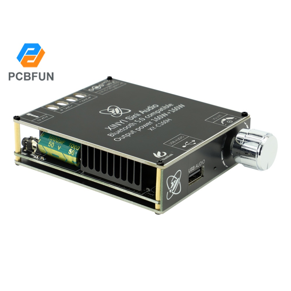 Bảng Mạch Khuếch Đại Âm Thanh Bluetooth Pcbfun C160H 2.0 TDA7498E 160WX2