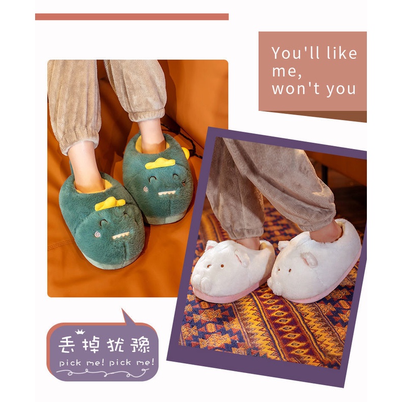 Đôi Dép Bông Đi Trong Nhà Hoạ Tiết Hoạt Hình Độc Đáo