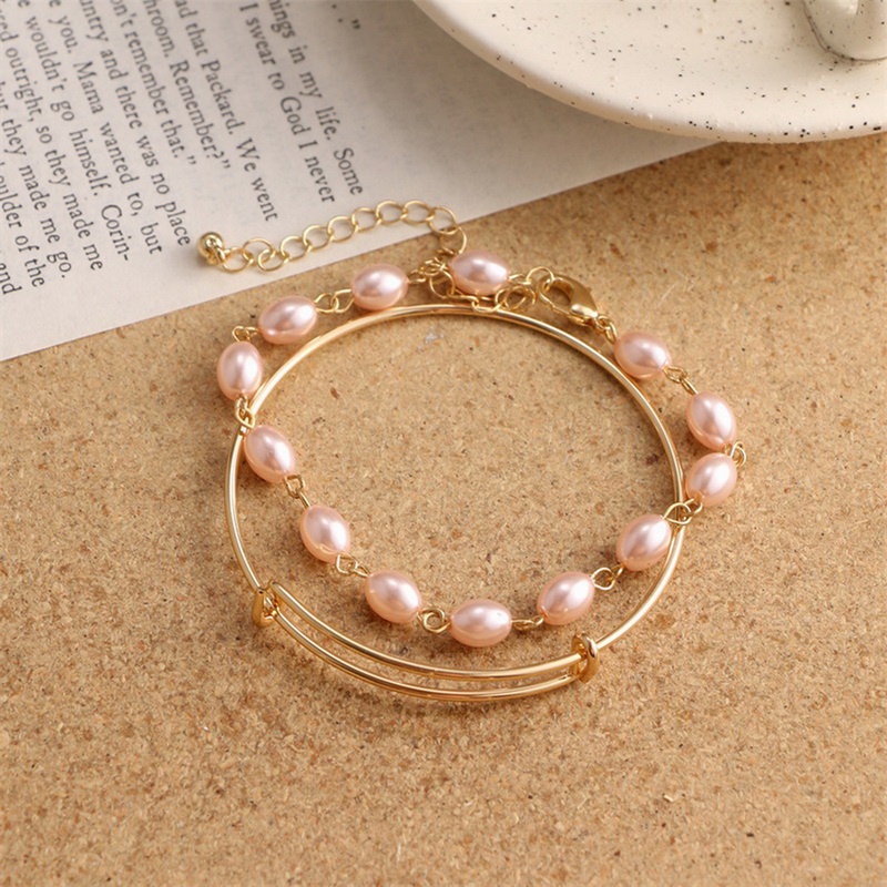 Vòng Tay Ngọc Trai Vàng Thời Trang Hàn Quốc Cho Nữ timetunnel