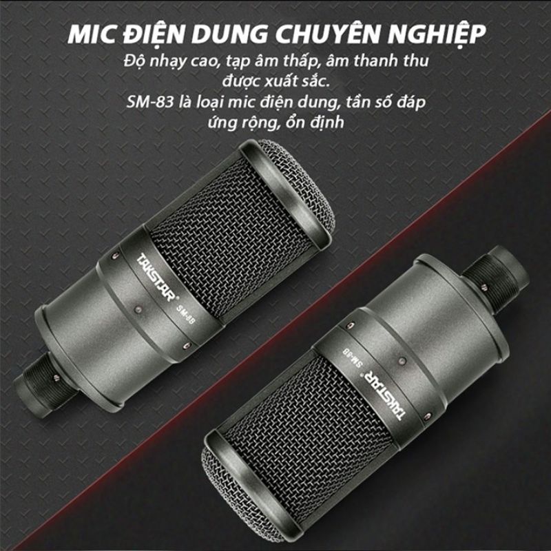 MICRO THU ÂM LIVESTREAM CHUYÊN NGHIỆP TAKSTAR SM8B - HÀNG CHÍNH HÃNG 100%