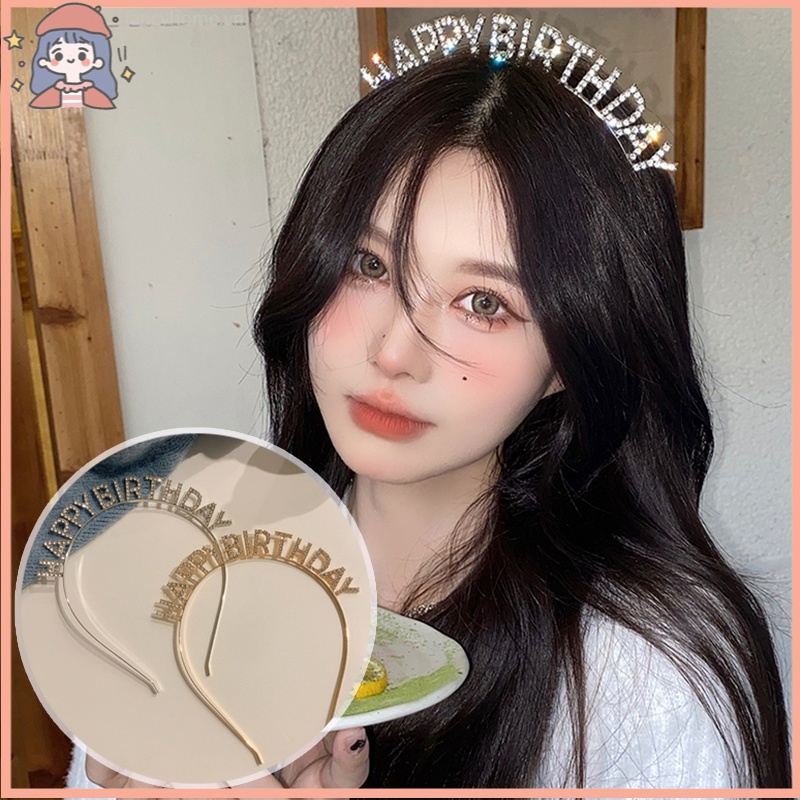 Băng Đô Họa Tiết Chữ Happy Birthday Dành Cho Bé Gái
