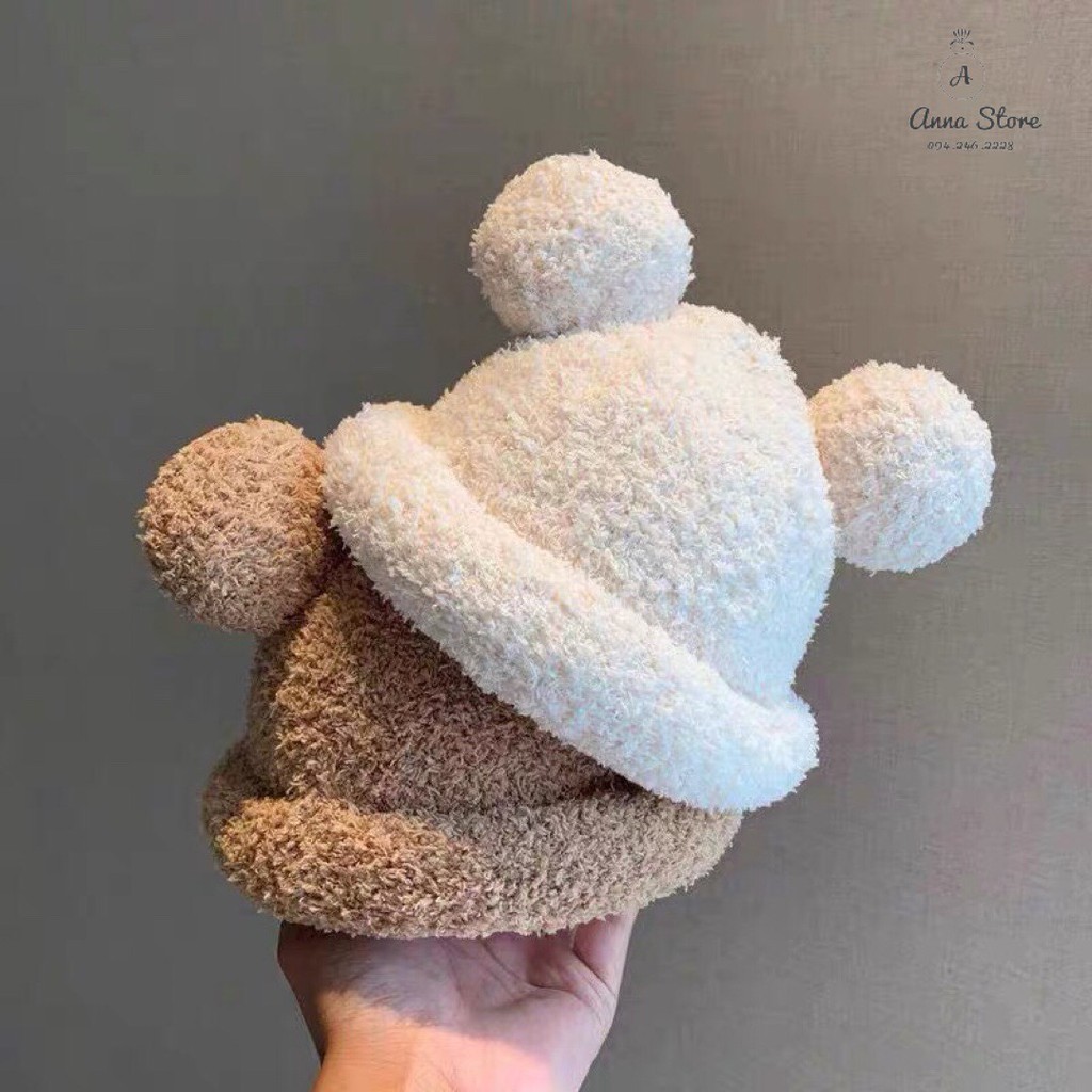 MUP 63 : Mũ len 2 tai cho bé cực cute
