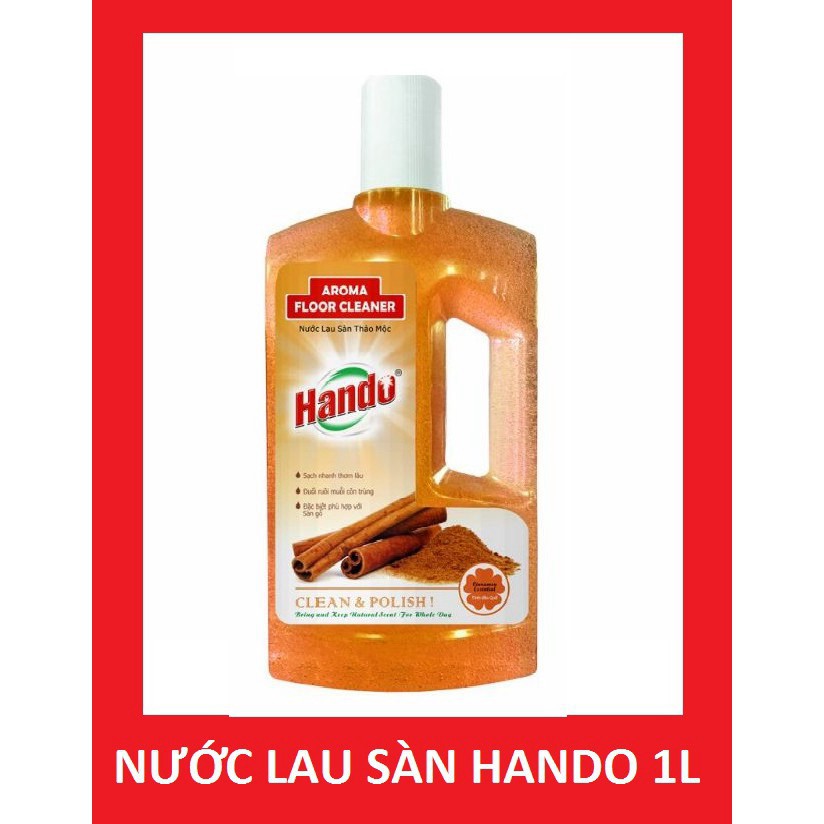 [SẠCH SÀN - MÁT NHÀ] Nước lau sàn đậm đặc Hương Quế Hando 1L - Diệt côn trùng đuổi muỗi