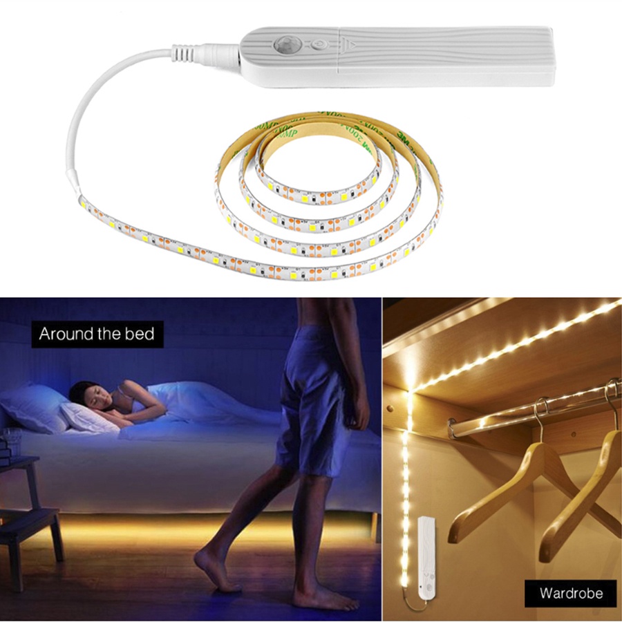 Closet Emergency Automatic Induction Light Night Light Bar LED Lights Belt Portable Creative 1/2/3M