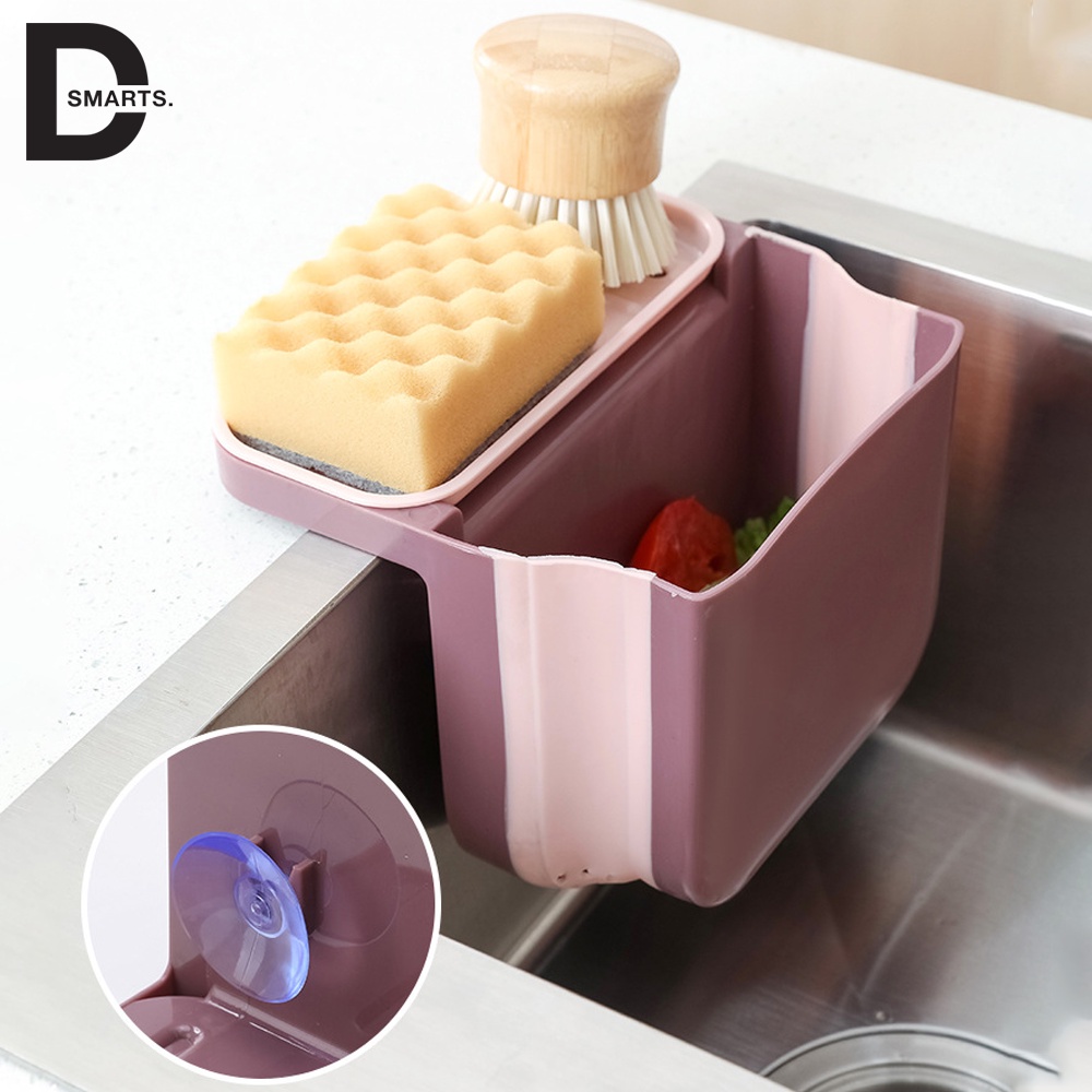 Rổ lọc rác giỏ lọc rác khay đựng rác đồ ăn thức ăn thừa treo bồn rửa bát rửa chén bằng nhựa gấp gọn