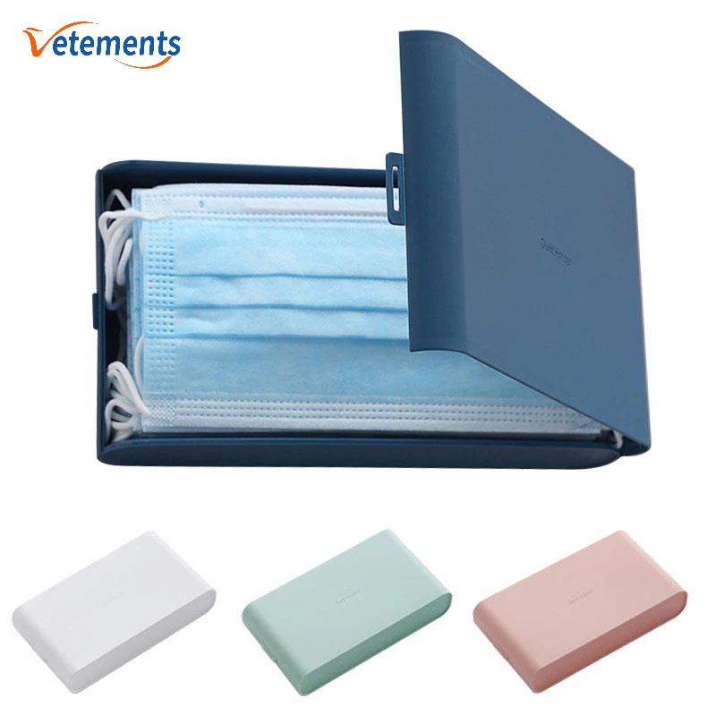 Hộp Đựng Khẩu Trang Nắp Lật Bằng Nhựa Chống Ẩm/Bụi Bẩn/Thấm Nước Tiện Dụng