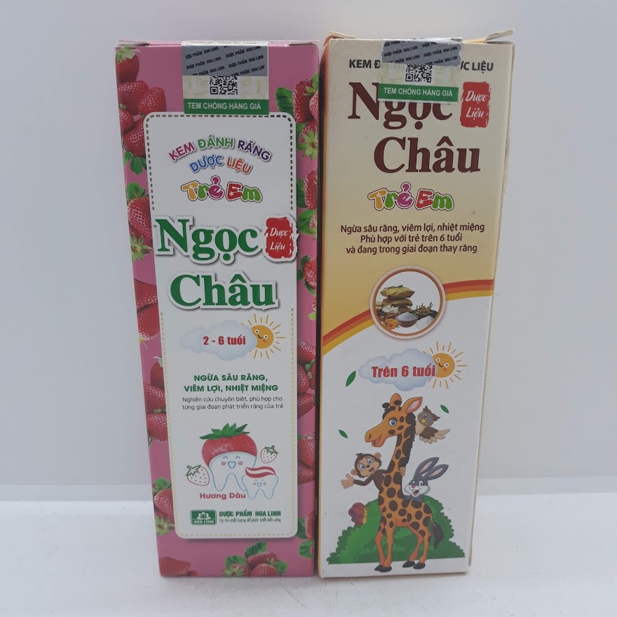 Kem đánh răng Ngọc Châu trẻ em ( Chính hãng Hoa Linh )