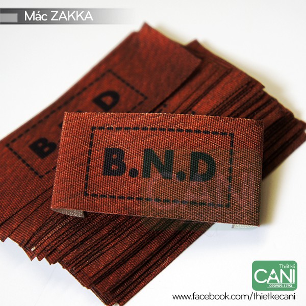 100 cái Mác quần áo In theo yêu cầu Nhãn cotton  - Mác vải cotton zakka