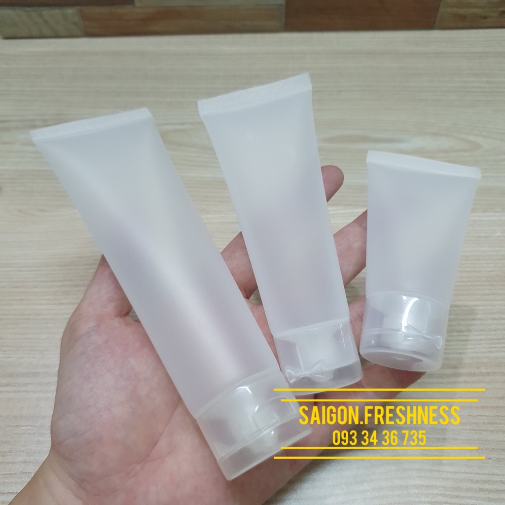 Tuýp nhựa chiết mỹ phẩm  30ml, 50ml, 100ml, 150ml, 200ml, 250ml đựng gel, kem, dầu gội, sữa tắm