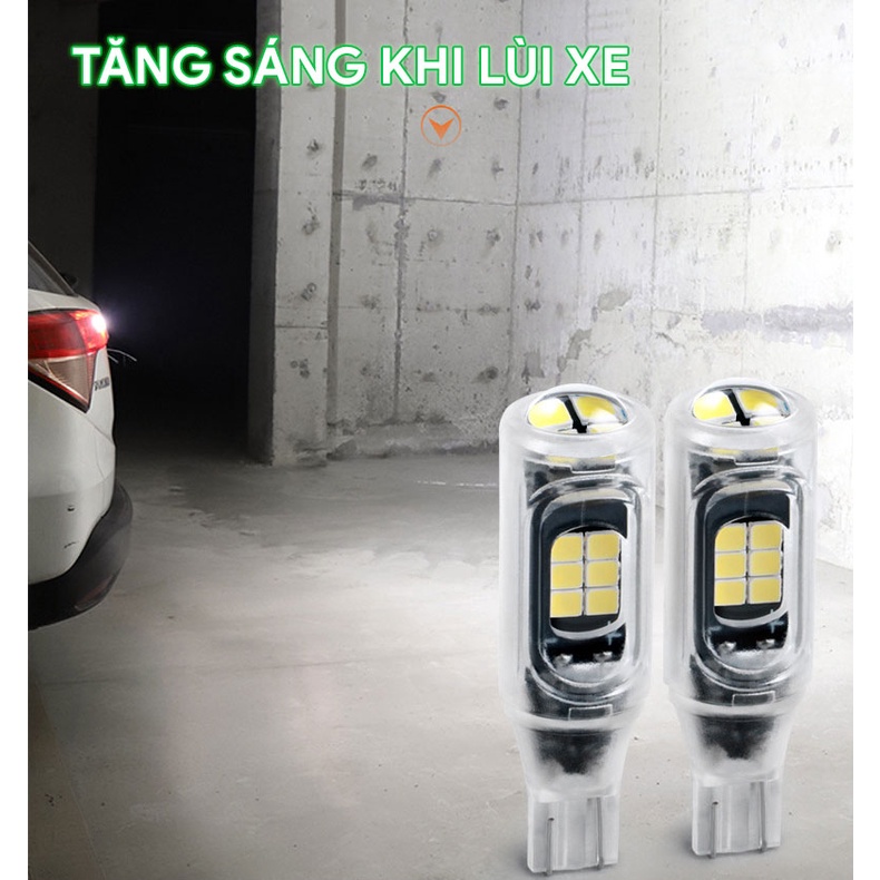 Đèn LED lùi xe hơi, đỗ xe, báo rẽ xi nhan chân T15 chip 2835 T152835-16