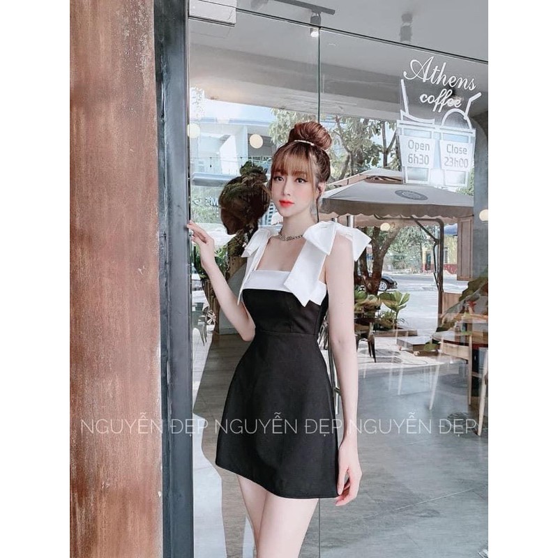 [Hàng Đẹp] Váy Thiết Kế 2 Dây Nơ Bản To, Đầm Nữ Dáng Ôm Siêu Xinh Có Ảnh Thật Kèm Video | BigBuy360 - bigbuy360.vn