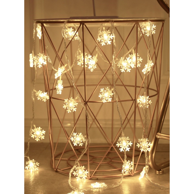Dây đèn led 6m gồm 40 bóng hình ngôi sao ánh sáng vàng dịu mắt trang trí nhà cửa