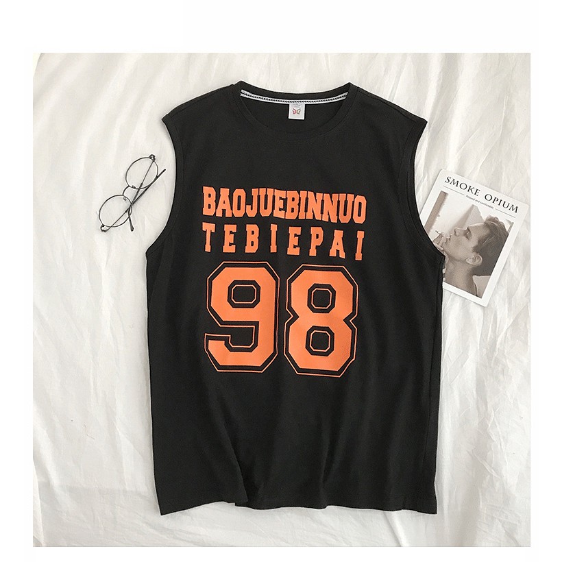 Áo tanktop nam nữ, áo ba lỗ unisex form rộng thể thao bóng rổ thời trang cao cấp freeship mã AT12