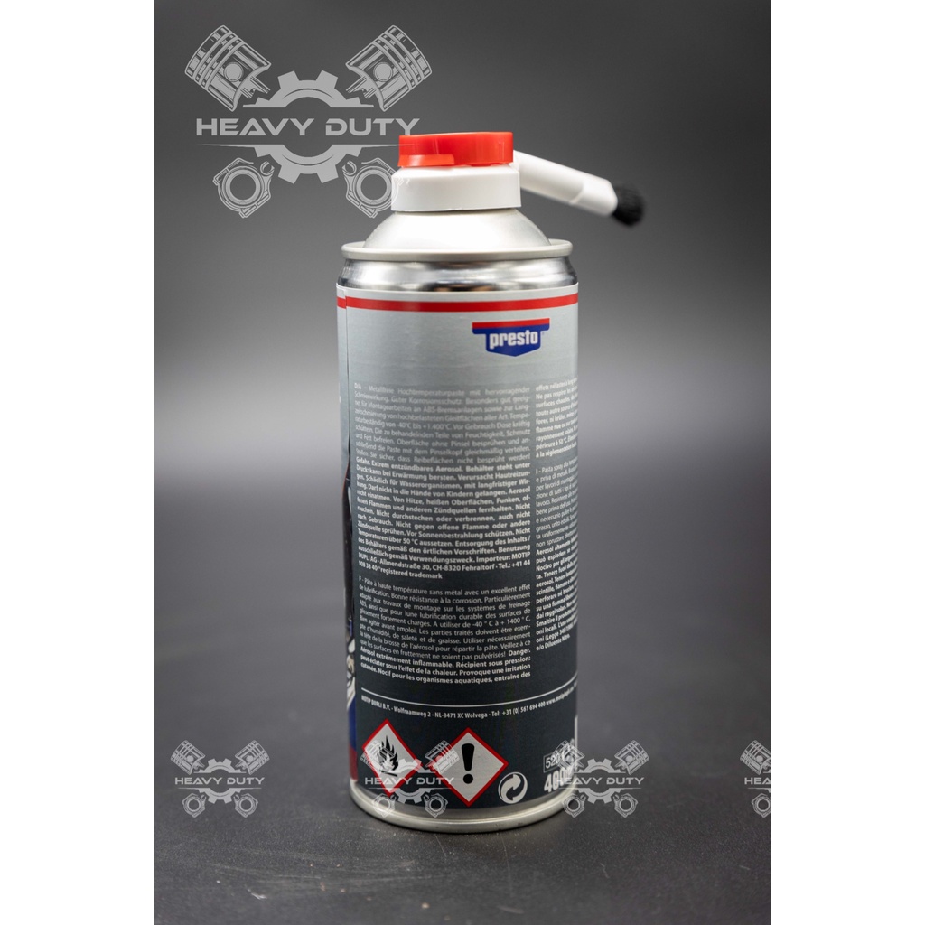 Mỡ Phanh Ắc Thắng Ceramic Chịu Nước Chịu Nhiệt Siêu Cao - Presto Ceramic Paste Grease [1200°C-1400°C] [HOLLAND] [400ML]