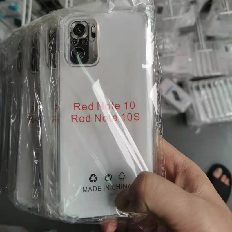 Ốp lưng Xiaomi Redmi Note 10 / Note 10s / Redmi Note 10 pro Dẻo trong chống sốc 4 góc có gờ bảo vệ camera - phukienso24h