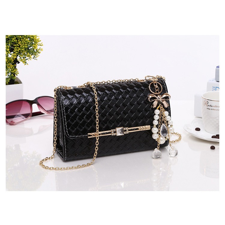 T06 Túi Xách Nữ Đeo Chéo Màu Đen