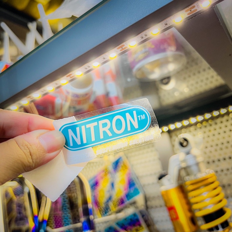 Tem Logo Nitron in uv mực nổi cực đẹp chất liệu mẫu như tem zin chính hãng ✌