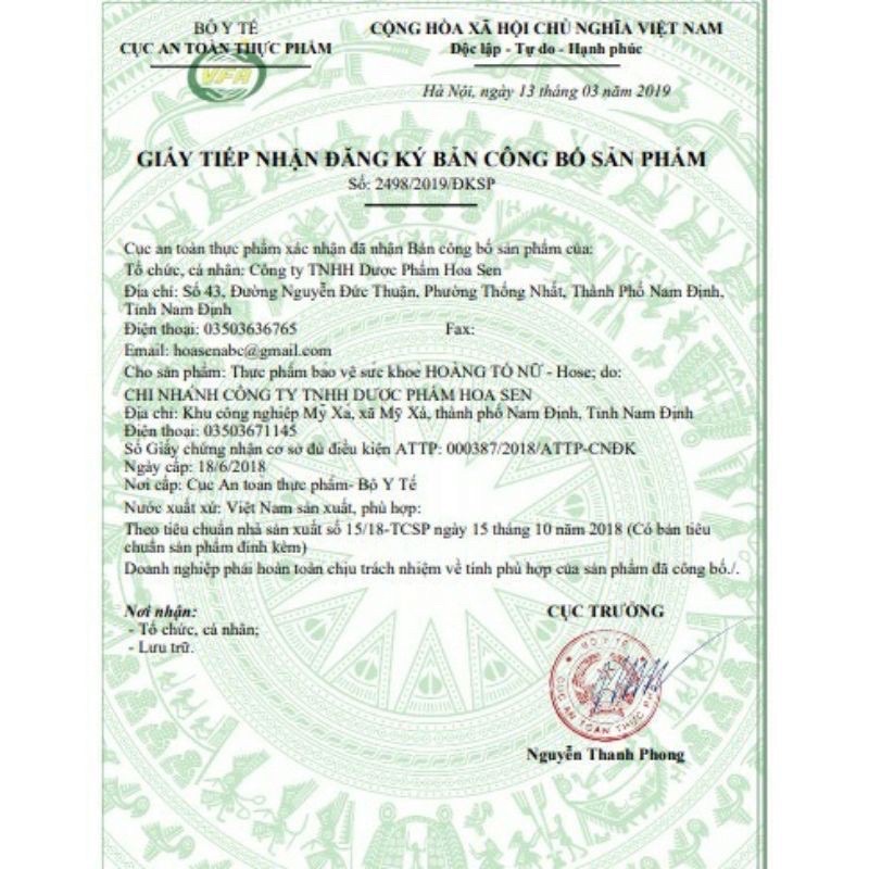✅Viên uống hoàng tố nữ -  Hỗ trợ điều trị viêm phụ khoa