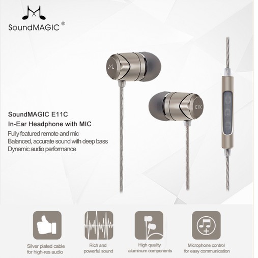 Tai nghe SOUNDMAGIC E11C chính hãng - Mới 100%, Bảo hành 12 tháng