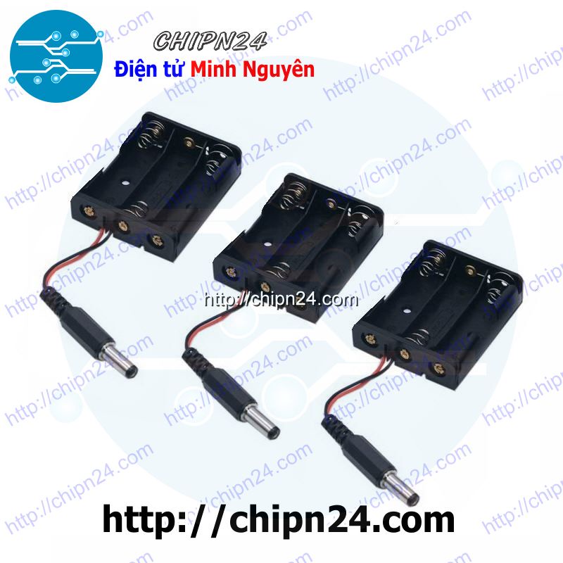 [1 CÁI] (C67) Hộp Đế pin 3 viên AAA