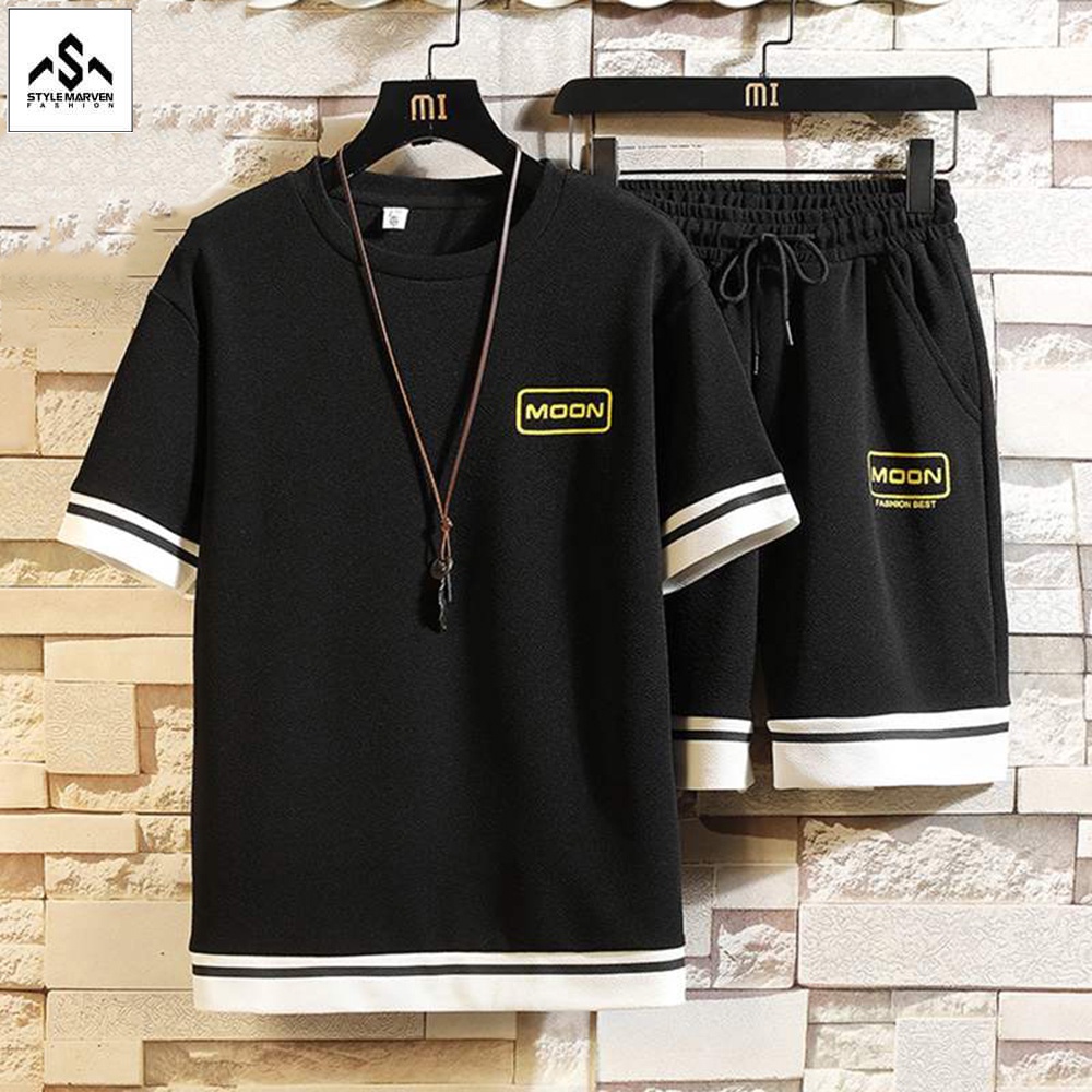 Bộ Quần Áo Thun Nam Thể Thao Mùa Hè &quot;MOON&quot; Style Hàn Quốc Trẻ Trung STYLE MARVEN - SET NAM 90000161C2