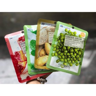Mặt Nạ Dưỡng Da 3D Foodaholic Natural Essence Mask 10 Miếng