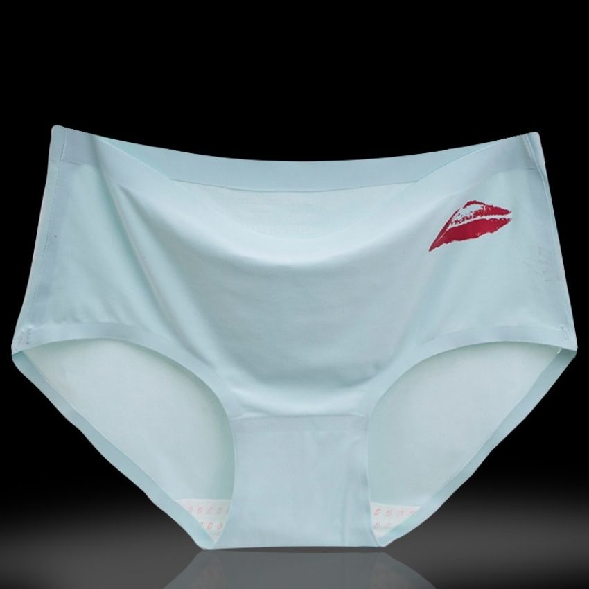 Quần lót nữ đúc su in hình môi không đường may mềm mại kháng khuẩn Q11