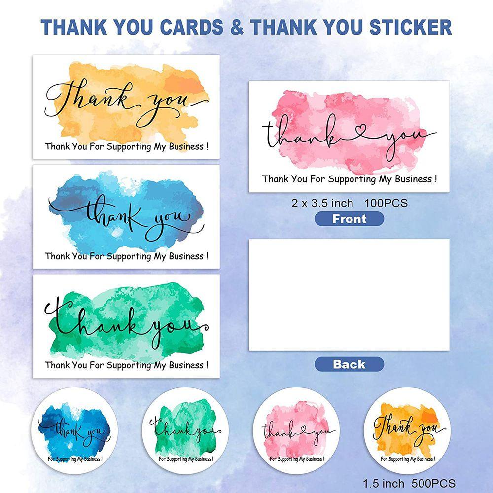 Set 50 Tấm Thẻ Danh Thiếp Chữ Thank You