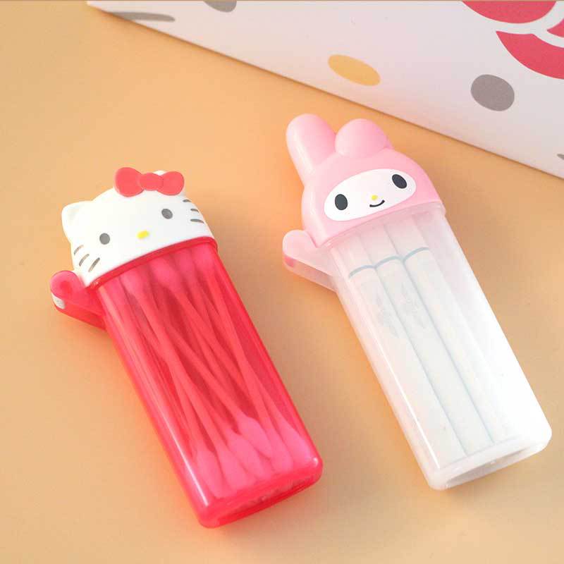Hộp Đựng Tăm Bông cotton Hình Hello kitty