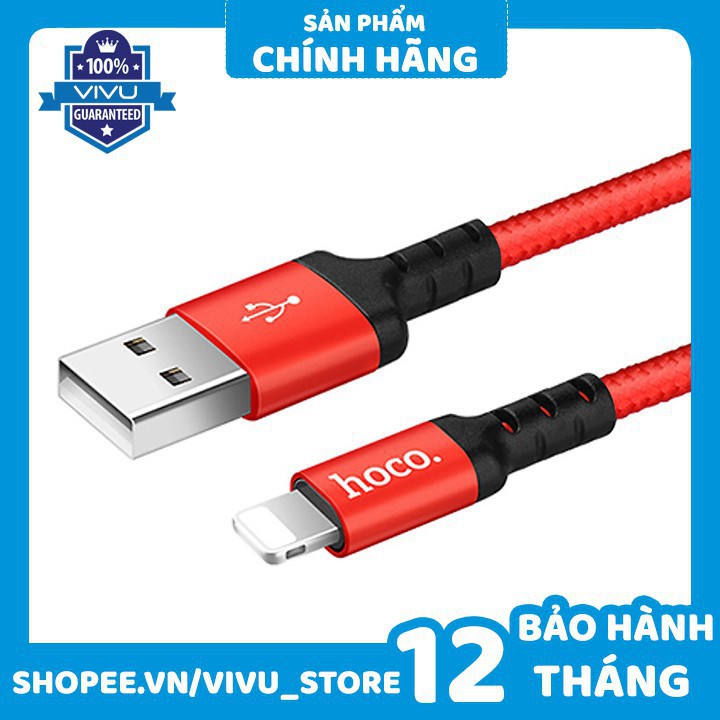 Cáp iphone Hoco X14 ver 2021 dây dù sạc nhanh chống đứt, dài 1m cho iPhone | Micro USB | Type C - bavok