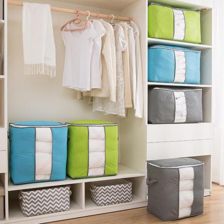 Túi Đựng Chăn Màn, Mền Gối, Quần Áo Chống Ẩm Mốc - Chất Liệu Vải Không Dệt, Không Thấm Nước, Tái Sử Dụng Nhiều Lần