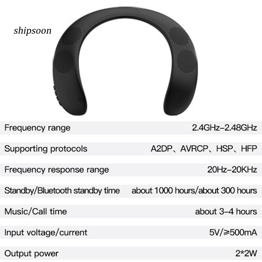 Loa Bluetooth 5.0 Mini Đeo Cổ Rảnh Tay Tiện Dụng