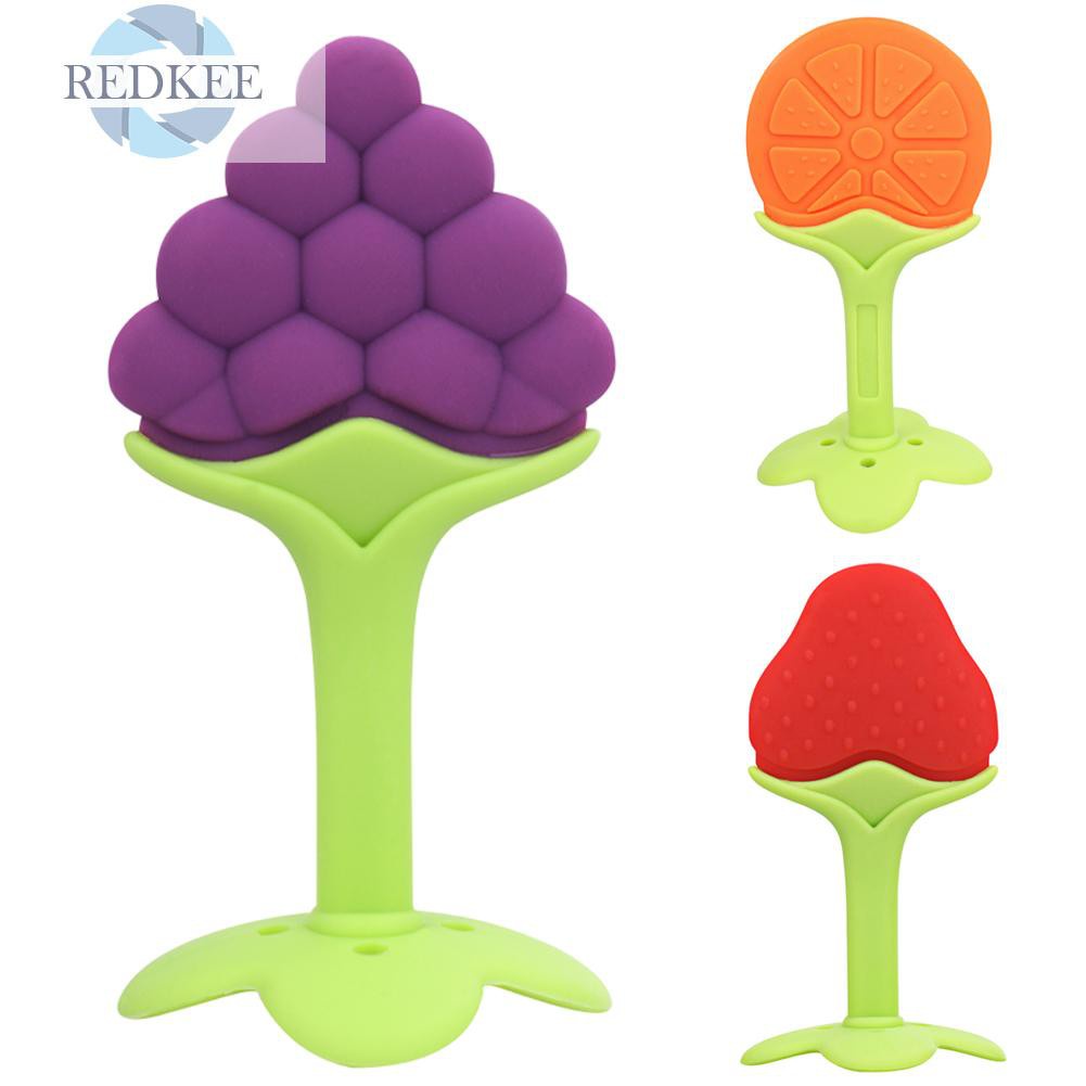 Redkee Fruit Design Available Cute Silicone Teether Baby Infant Set Tree Teethers