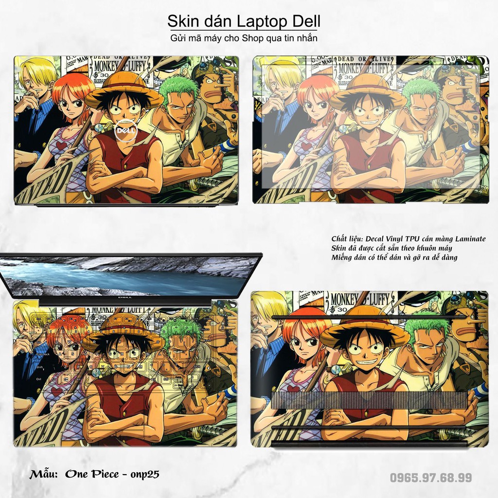 Skin dán Laptop Dell in hình One Piece _nhiều mẫu 21 (inbox mã máy cho Shop)