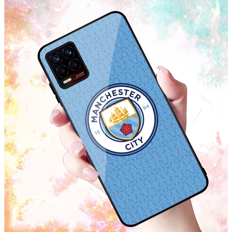 Ốp Lưng REALME 8, REALME 8 PRO mặt kính cường lực cao cấp In hình Câu Lạc Bộ Bóng Đá