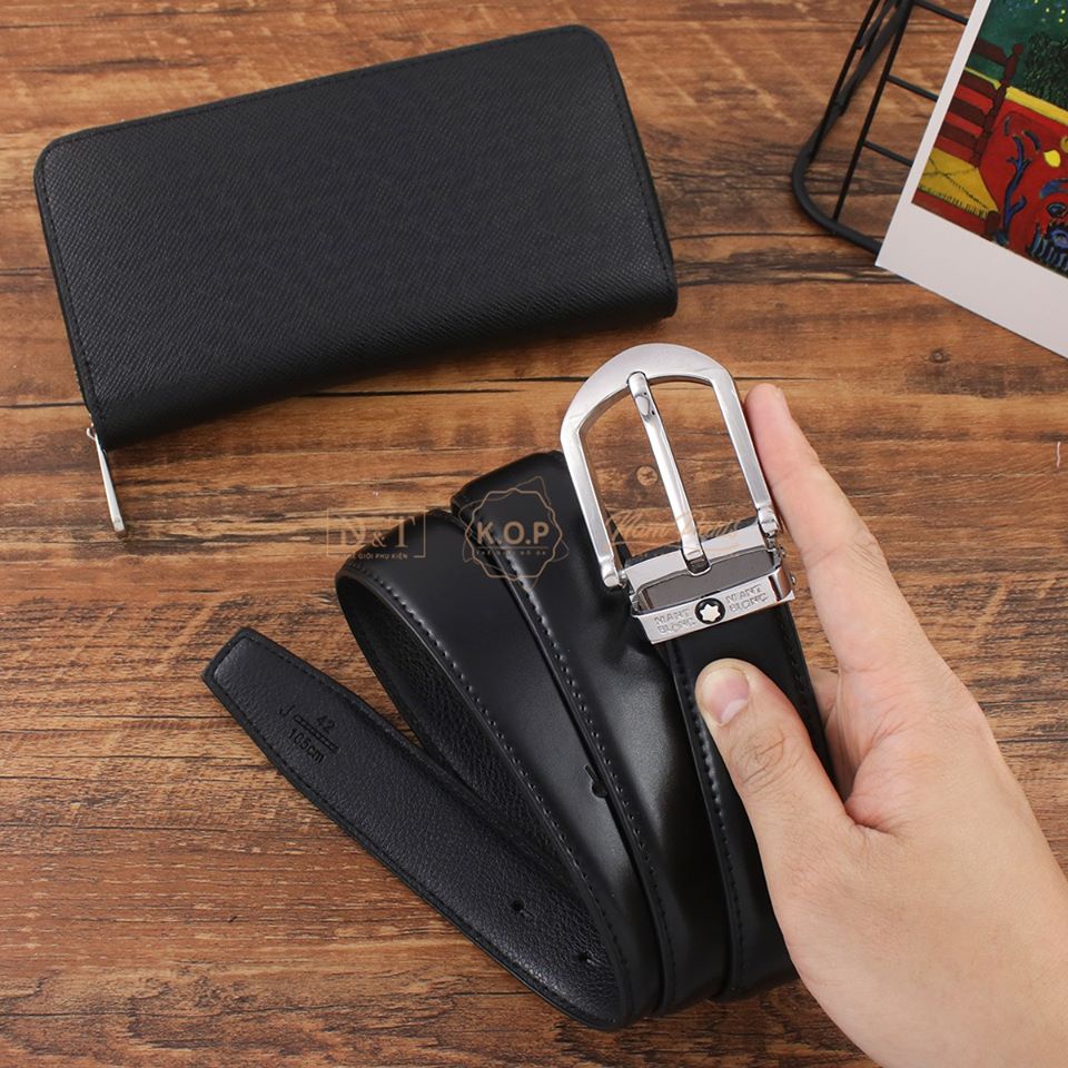 Thắt lưng nam hàng cao cấp Thắt lưng khóa kim TM mặt sáng dây da bền đẹp Koowy Store