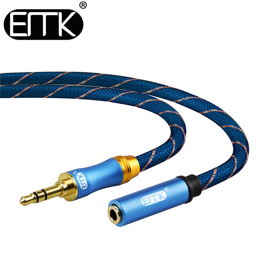 Cáp Chuyển Đổi Âm Thanh Emk 3.5mm Sang Cổng Cắm 3.5mm Cho Tai Nghe Mp3 / 4 Aux*&&*---* | BigBuy360 - bigbuy360.vn