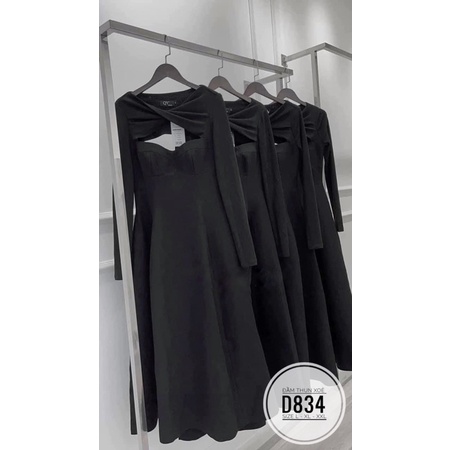 Bigsize Đầm thun xoè D834