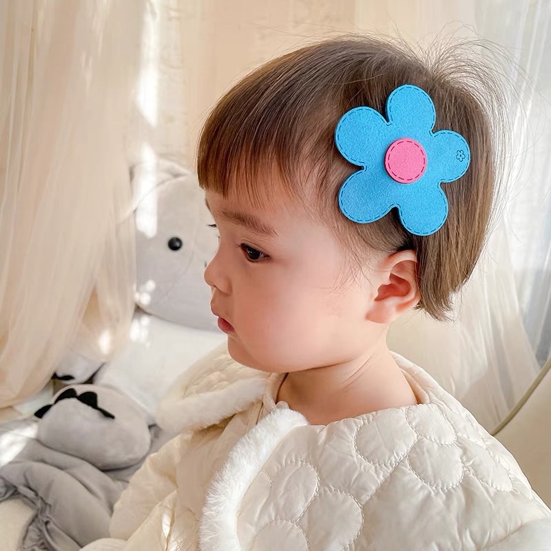 Kẹp hoa vải dạ loại to cực dễ thương cho bé