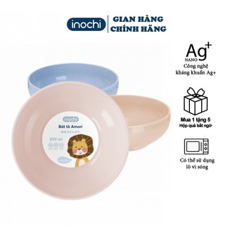 Bát tô chén nhựa to ăn cơm dặm cho bé cỡ lơn inochi amori nhựa nguyên sinh kháng khuẩn Ag+ cao cấp BAL830