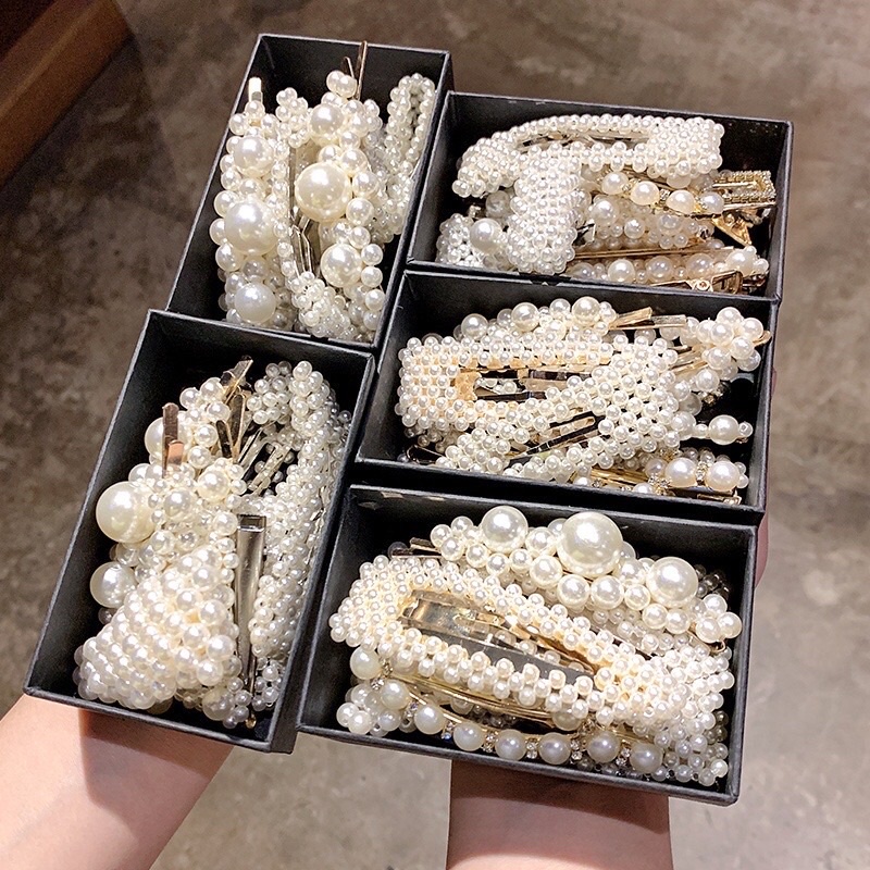 SET 5C KẸP TÓC NGỌC TRAI NỮ HÀN QUỐC SẴN HÀNG GIAO NGẪU NHIÊN