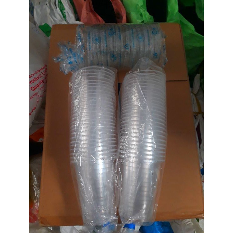 Ly Nhựa 1000ml đủ (1 lít) 50 ly 50 nắp trong | BigBuy360 - bigbuy360.vn